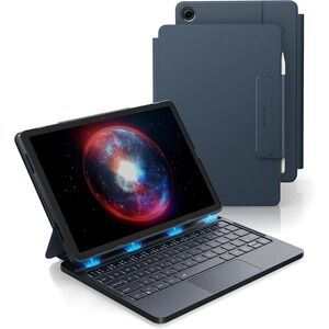 Dexnor Samsung Galaxy Tab A9+ Plus 11 Keyboard Case Backlit Trackpad Blue 2023